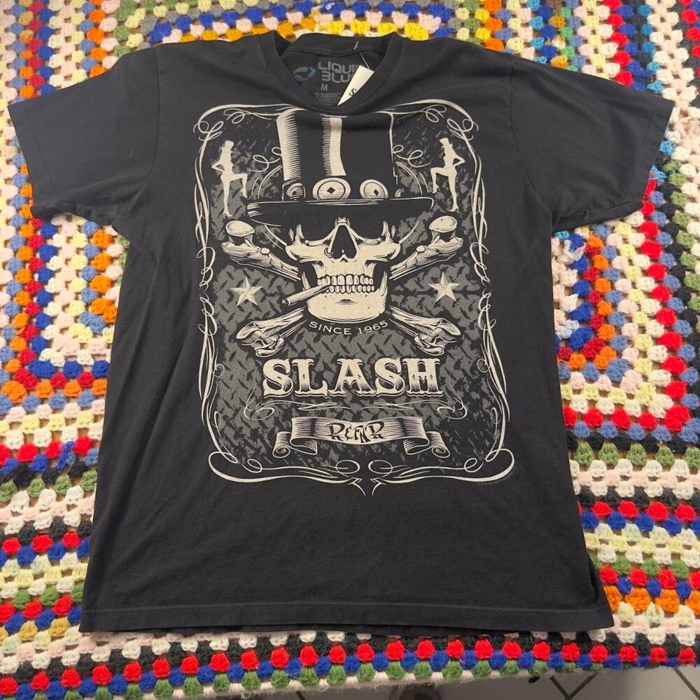 Vintage Liquid Blue Slash Guns N' Roses Graphic T-Shirt | Size Small